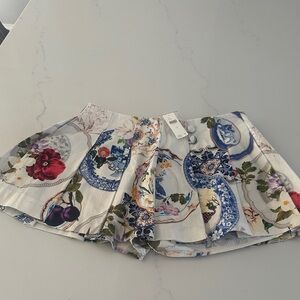 Anthropologie Floral Skort Size 8 NWT